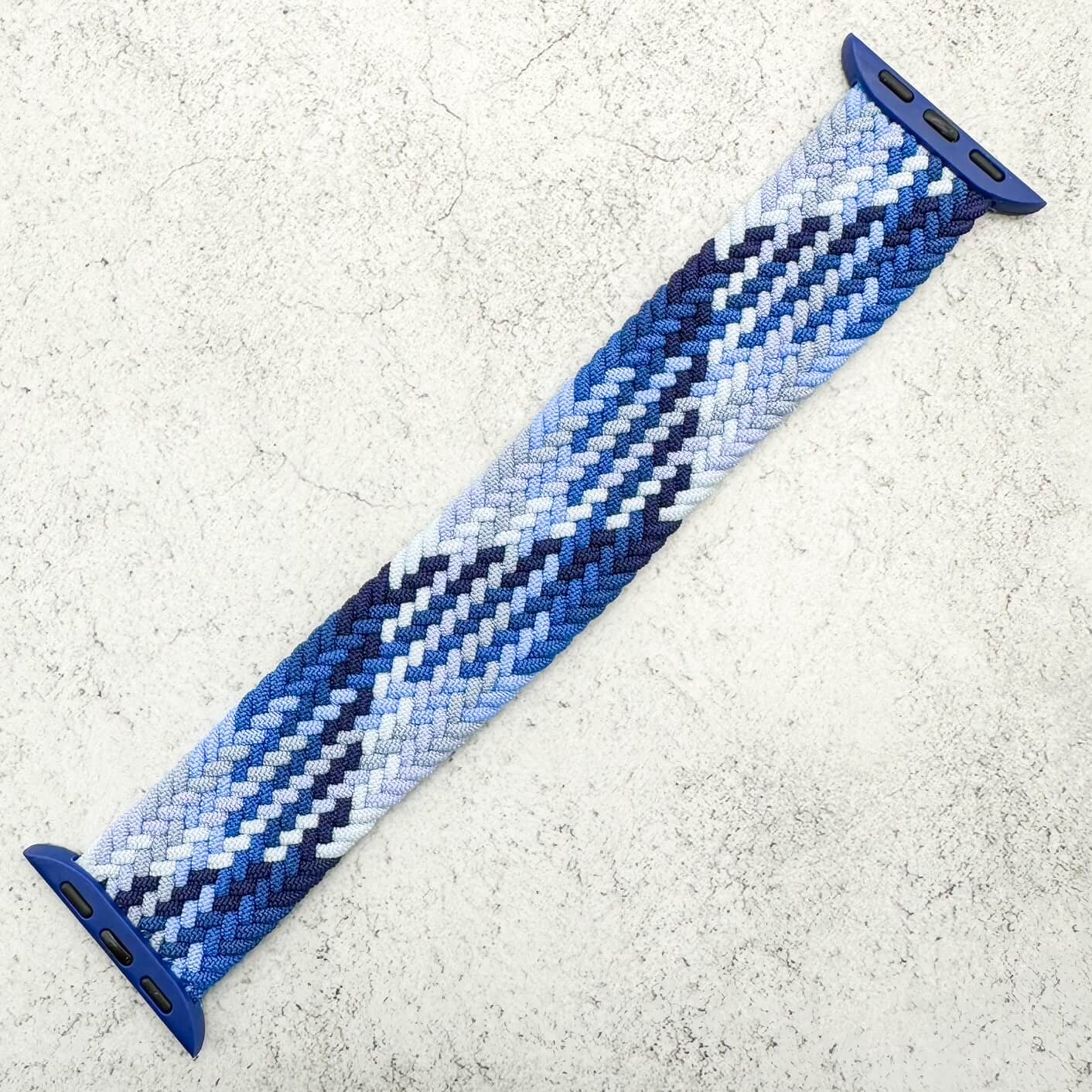Braided Elastic Watch Strap For Apple Watch | WHIRLPOOL BLUE