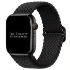 Braided Elastic Watch Strap With Buckle For Apple Watch | BLACK