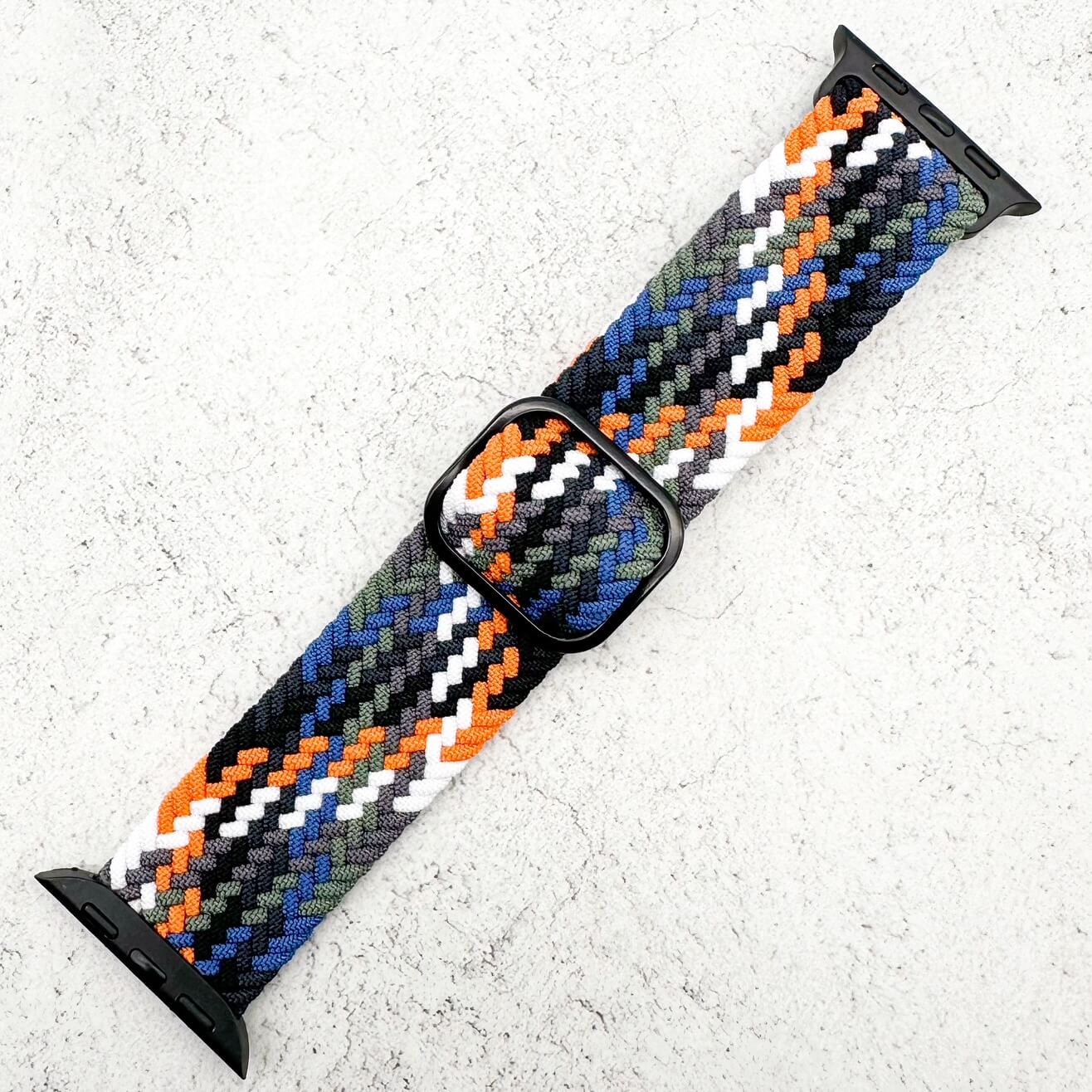 Braided Elastic Watch Strap With Buckle For Apple Watch | DENIM BLUE Secondary image
