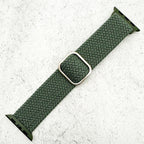 Braided Elastic Watch Strap With Buckle For Apple Watch | OLIVE GREEN