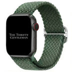 Braided Elastic Watch Strap With Buckle For Apple Watch | OLIVE GREEN