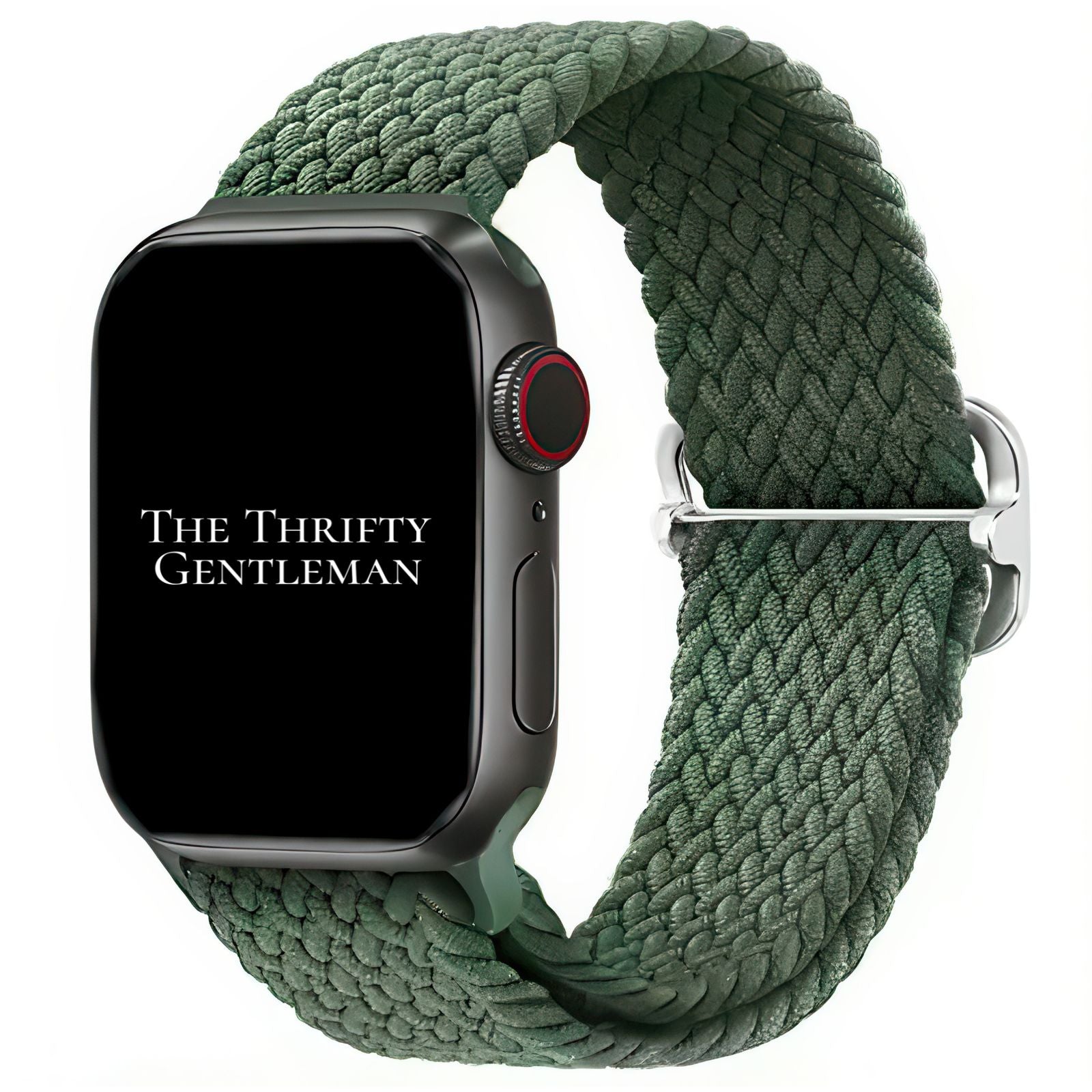 Braided Elastic Watch Strap With Buckle For Apple Watch | OLIVE GREEN