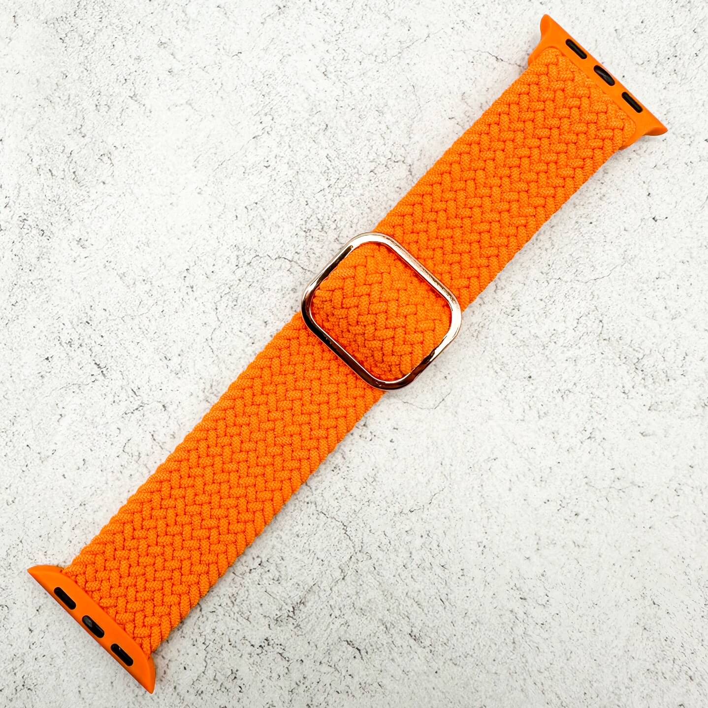 Braided Elastic Watch Strap With Buckle For Apple Watch | ORANGE