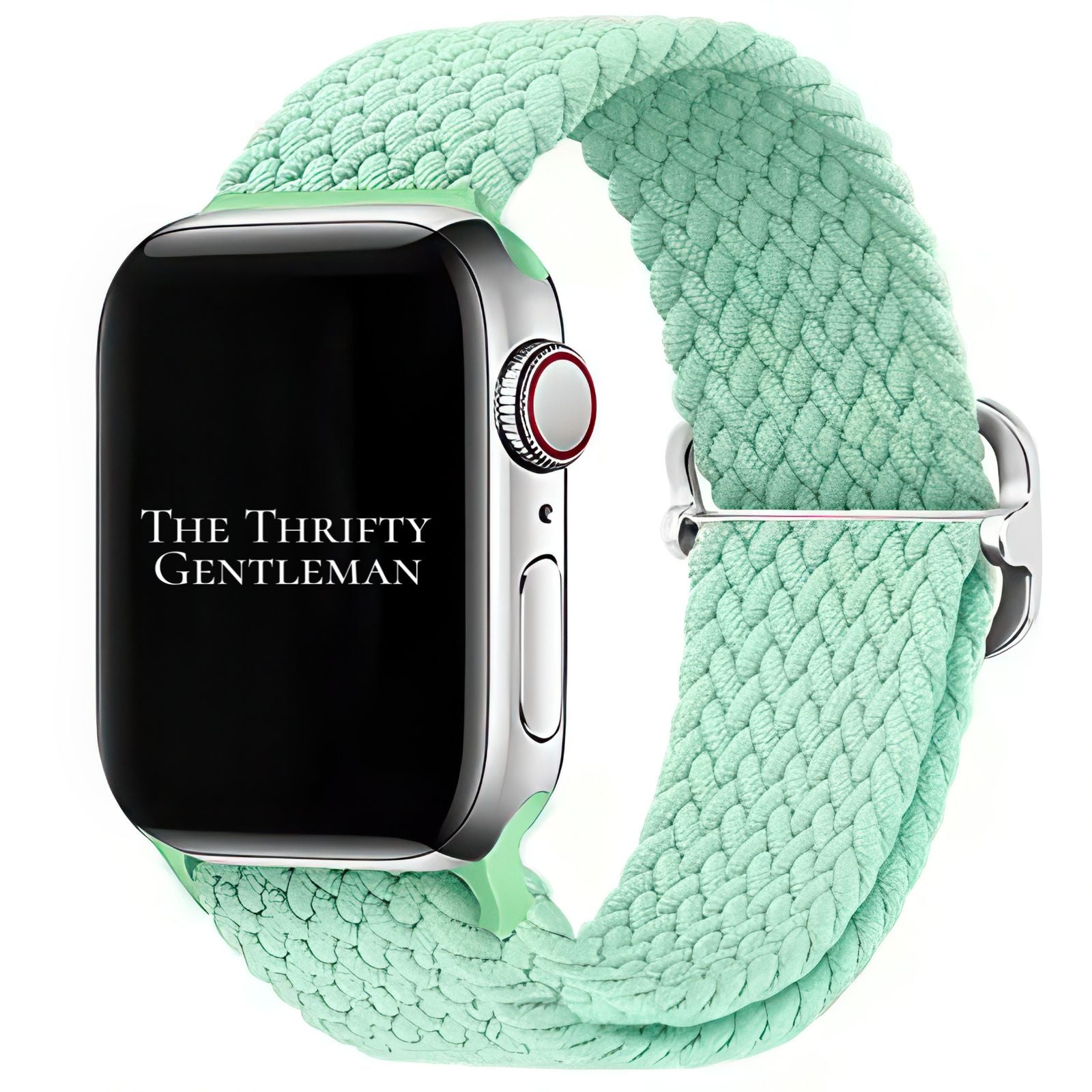 Braided Elastic Watch Strap With Buckle For Apple Watch | PISTACHIO GREEN