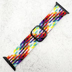 Braided Elastic Watch Strap With Buckle For Apple Watch | RAINBOW