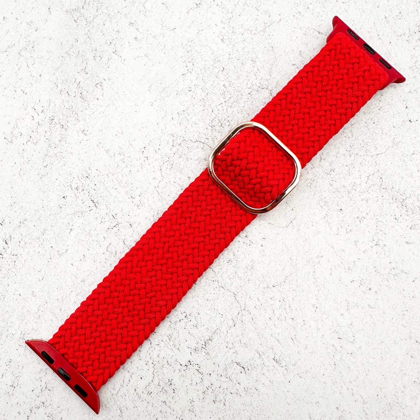 Braided Elastic Watch Strap With Buckle For Apple Watch | RED Secondary image