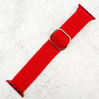 Braided Elastic Watch Strap With Buckle For Apple Watch | RED