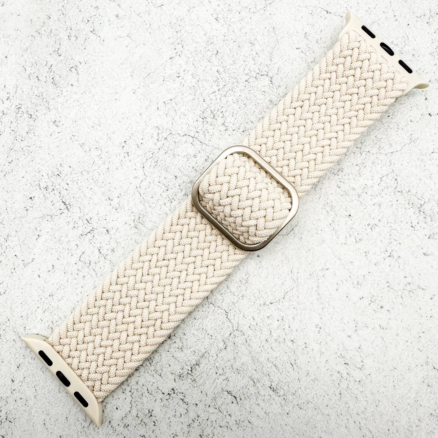 Braided Elastic Watch Strap With Buckle For Apple Watch | STARLIGHT WHITE Secondary image