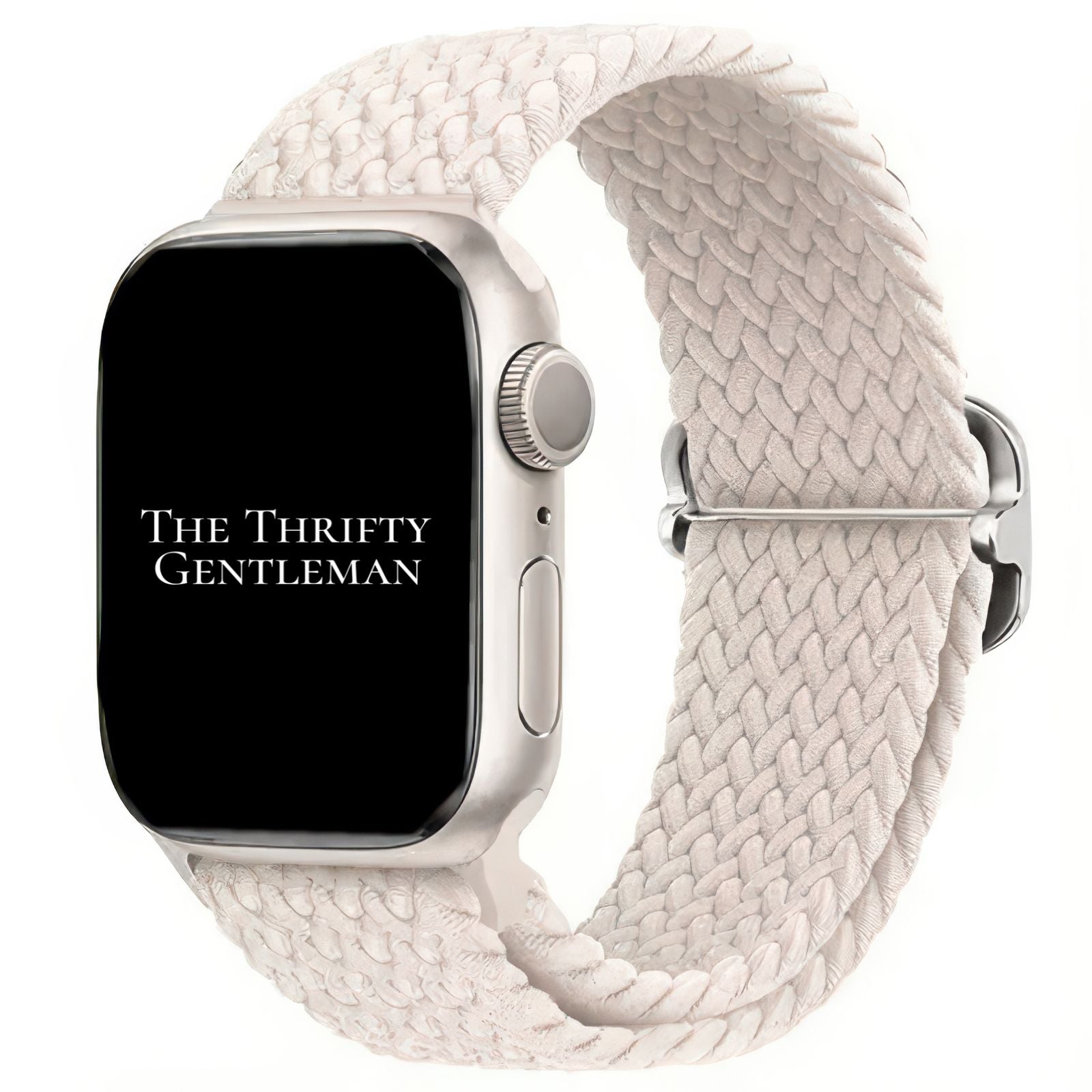 Braided Elastic Watch Strap With Buckle For Apple Watch | STARLIGHT WHITE Main image