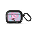 Floral Gingham Check Earbuds Case