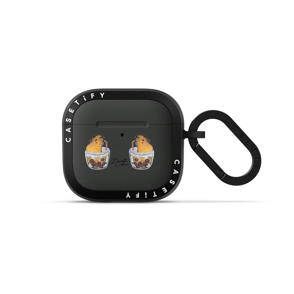 Capybara Boba Tea Earbuds Case