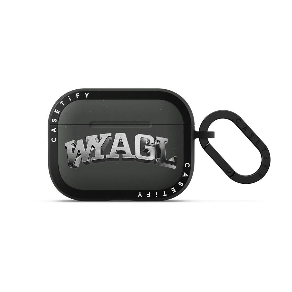 WYAGL Logo Earbuds Case - Silver Logo