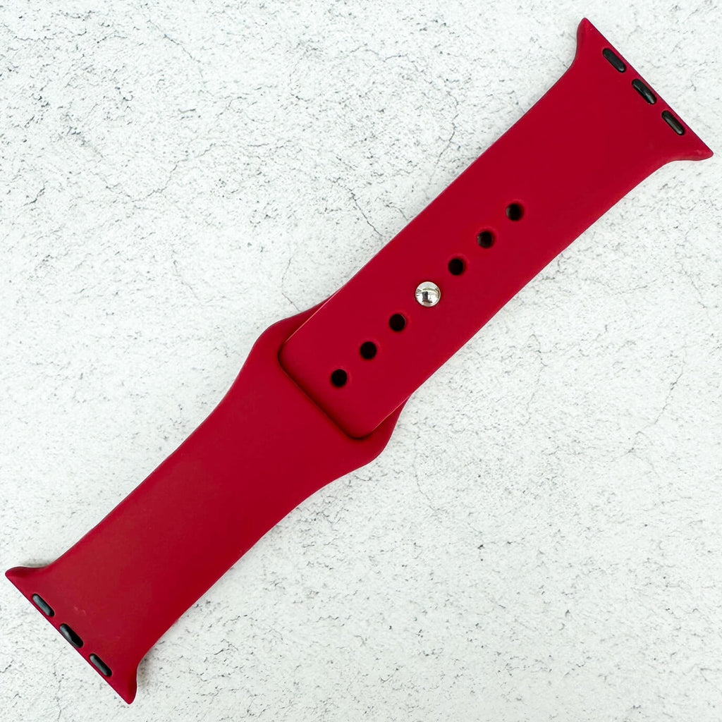 Classic Silicone Strap For Apple Watch | WINE RED