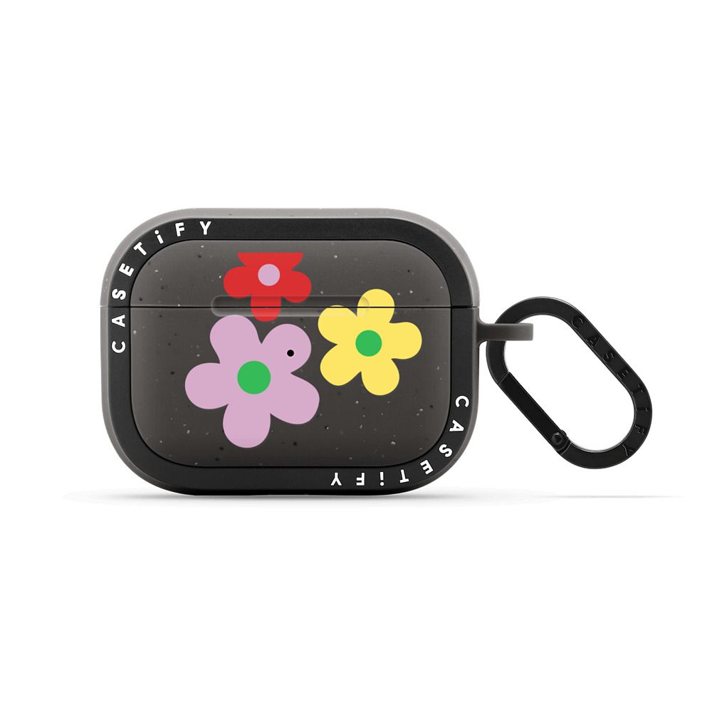 Floral Stripes Earbuds Case