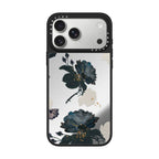 White and Black Floral iPhone Case