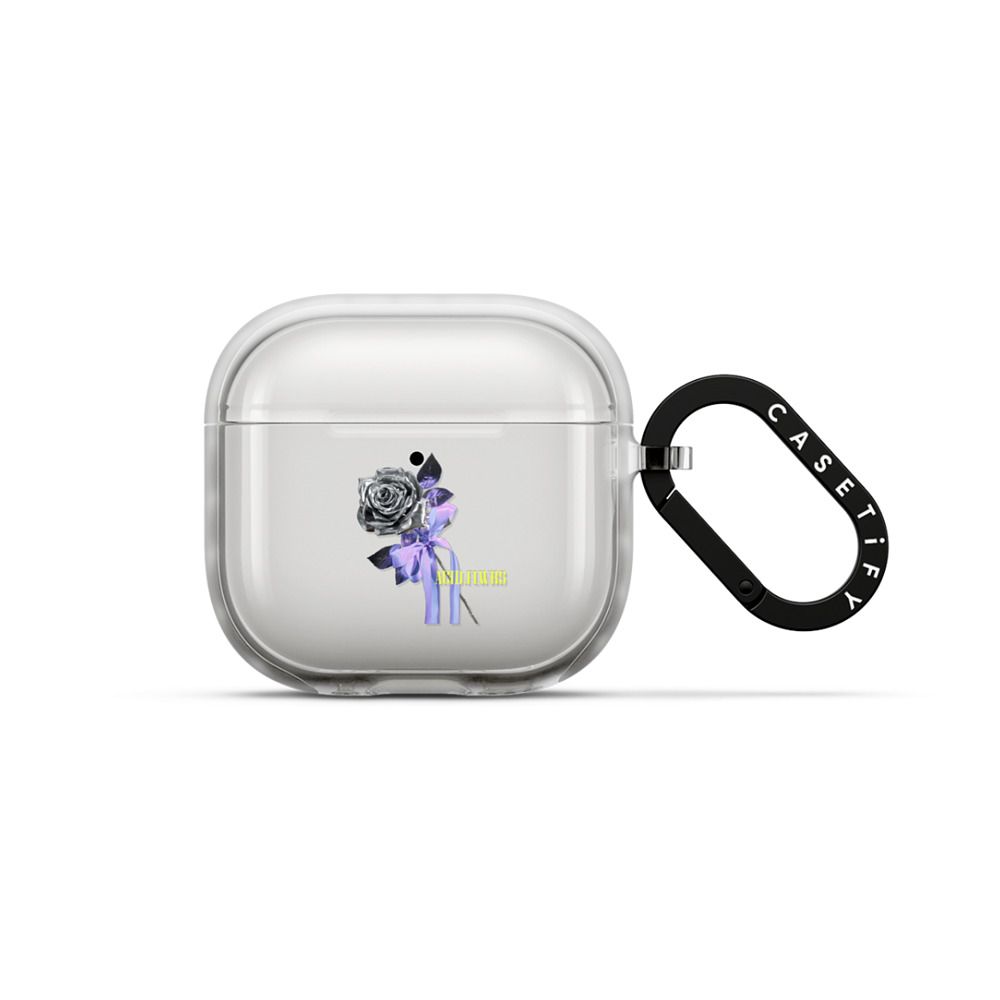 Chrome Rose Pattern Earbuds Case - 809c5a