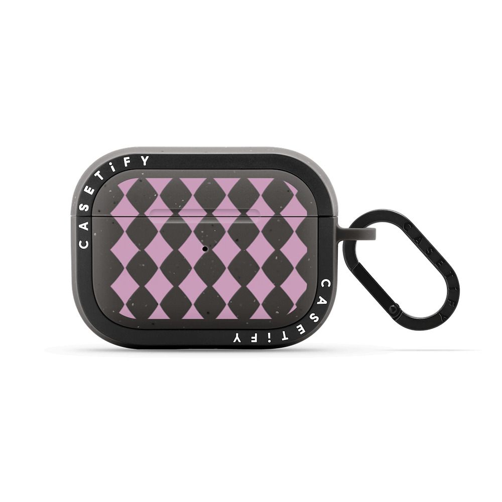 Pink Checks Earbuds Case