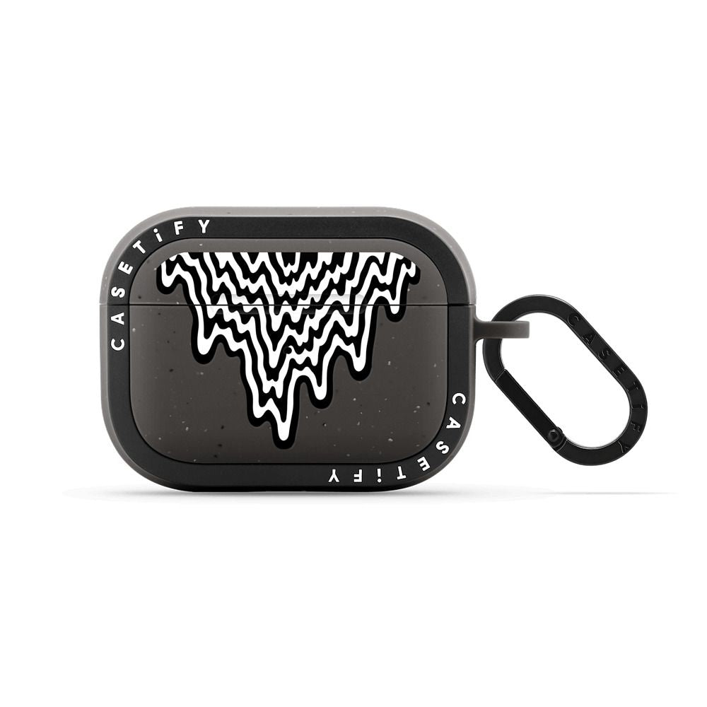 Black & White Drip Earbuds Case Secondary image