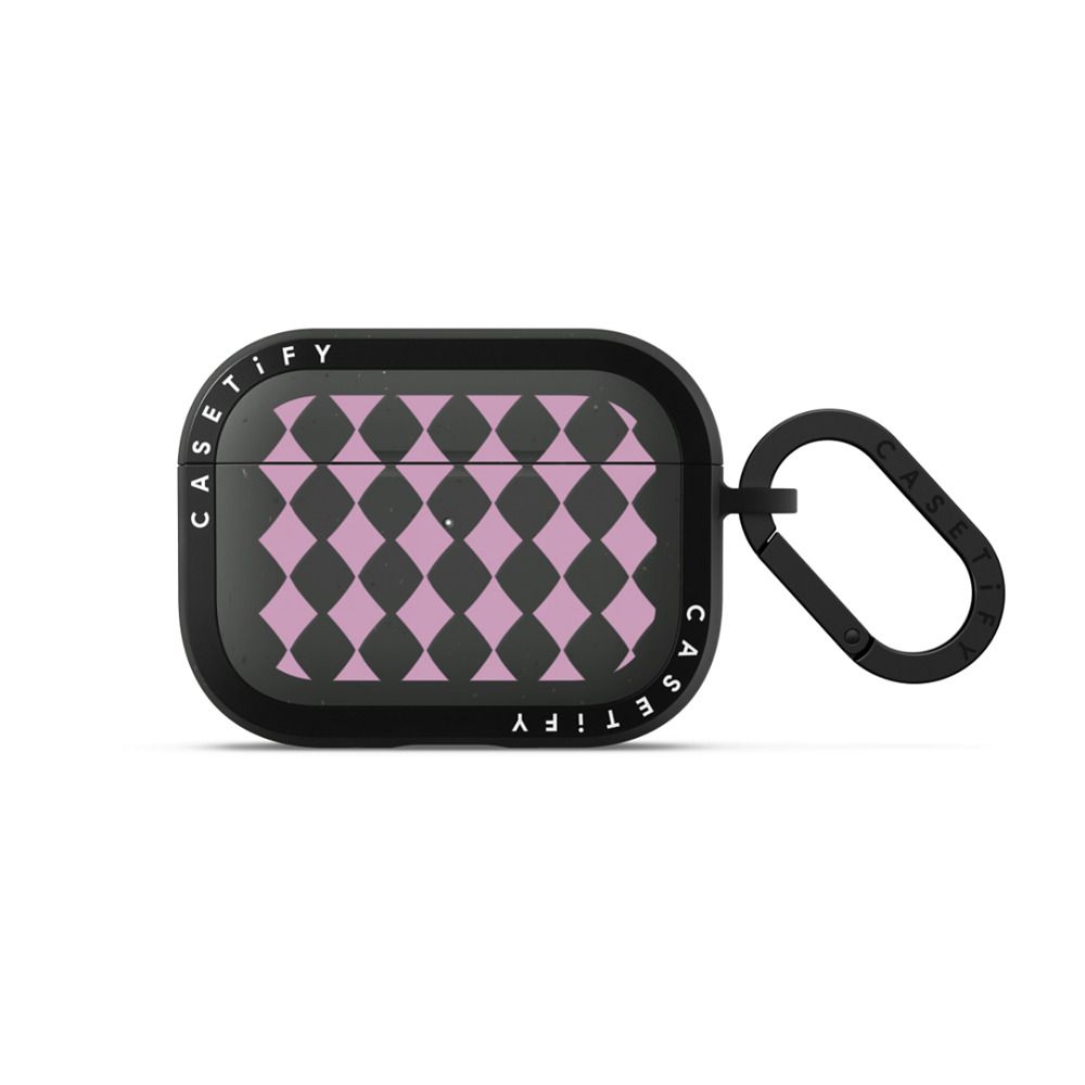 Pink Checks Earbuds Case