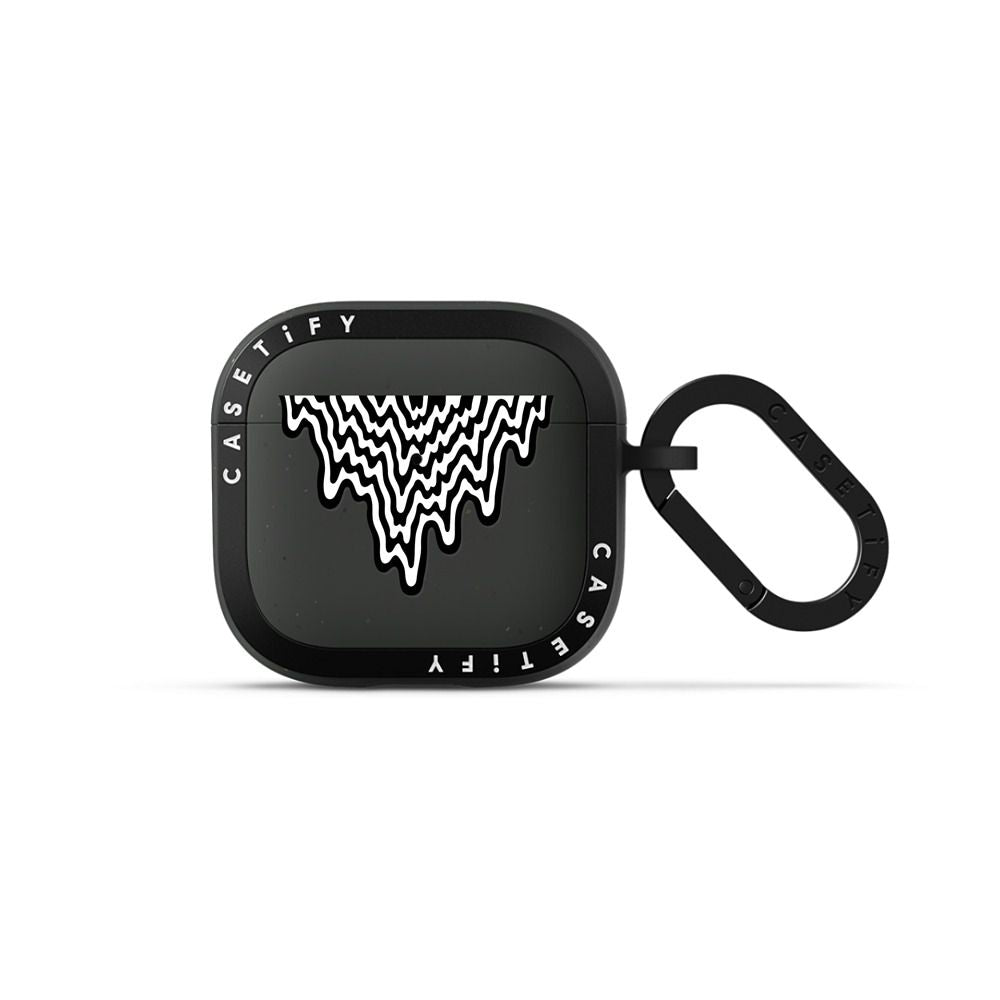 Black & White Drip Earbuds Case