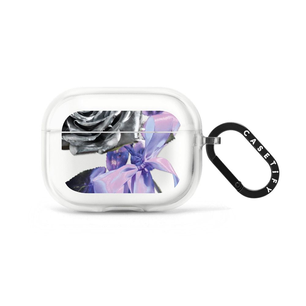 Chrome Rose Pattern Earbuds Case - 51180b
