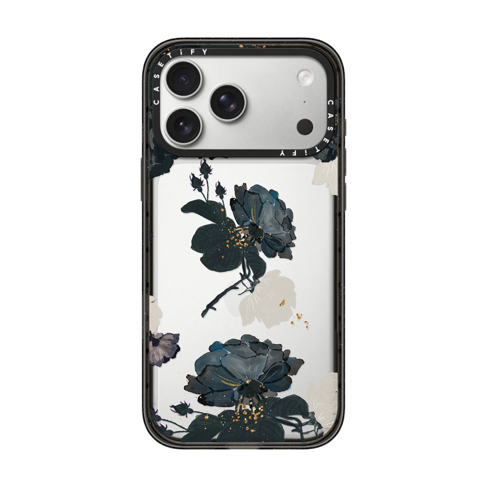 White and Black Floral iPhone Case Secondary image
