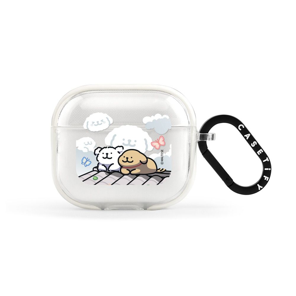 Maltese Lazy Clouds Earbuds Case Main image