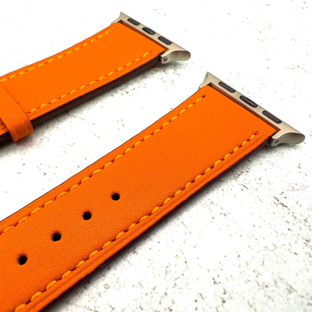 Genuine Leather Watch Strap For Apple Watch | ORANGE