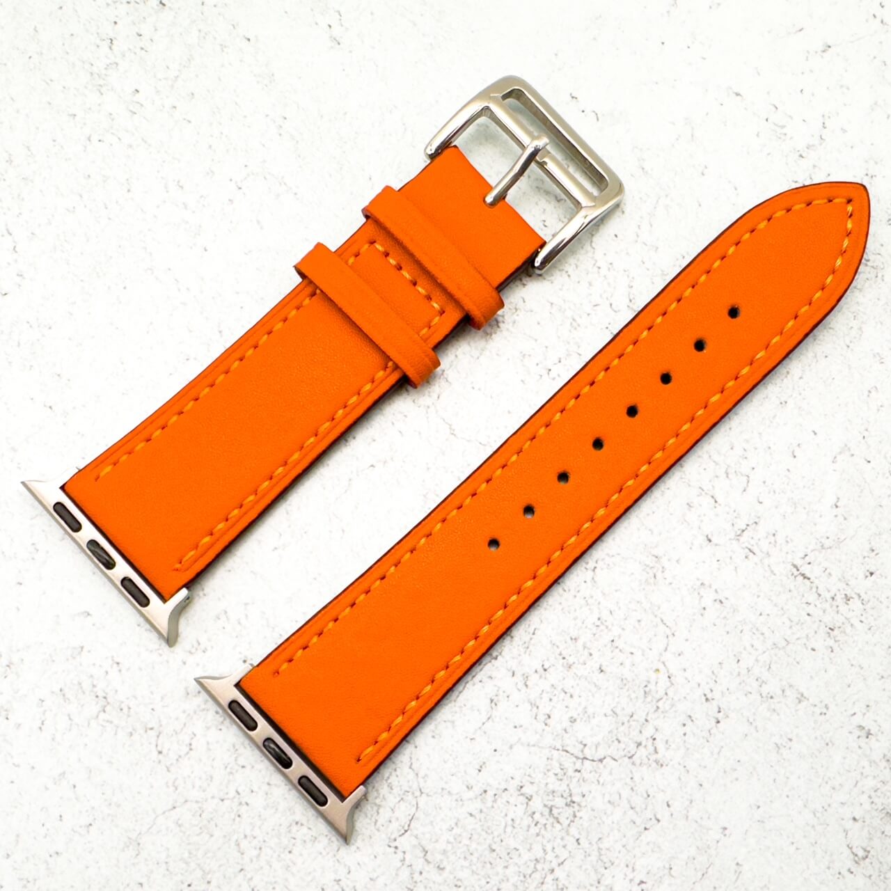 Genuine Leather Watch Strap For Apple Watch | ORANGE