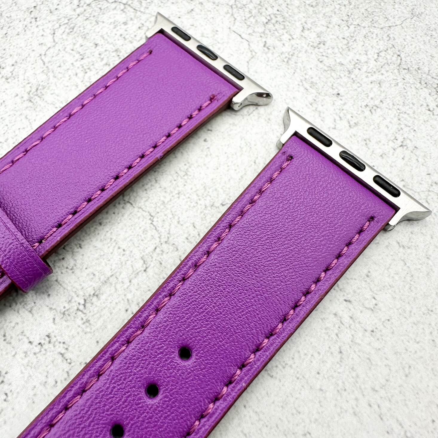 Genuine Leather Watch Strap For Apple Watch | PURPLE