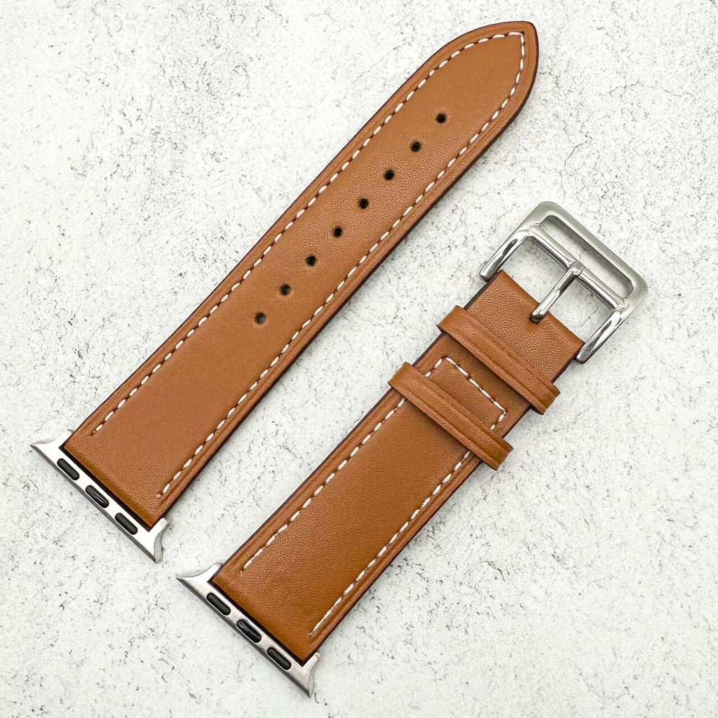 Genuine Leather Watch Strap For Apple Watch | TAN BROWN