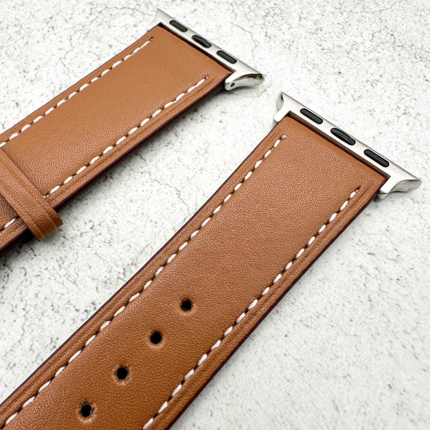 Genuine Leather Watch Strap For Apple Watch | TAN BROWN