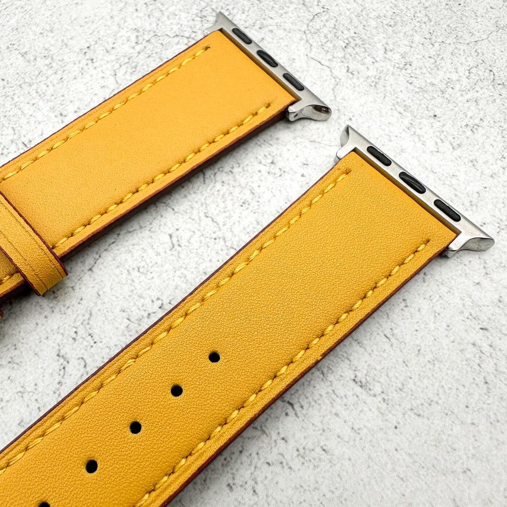 Genuine Leather Watch Strap For Apple Watch | AMBER YELLOW