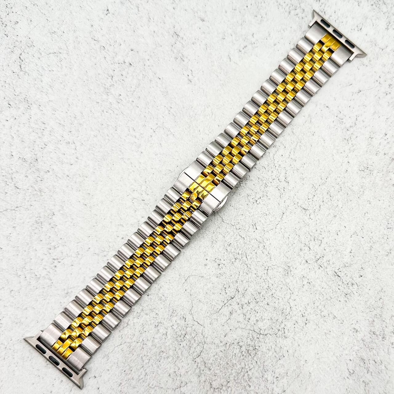 Jubilee Metal Strap For Apple Watch | SILVER / GOLD Secondary image