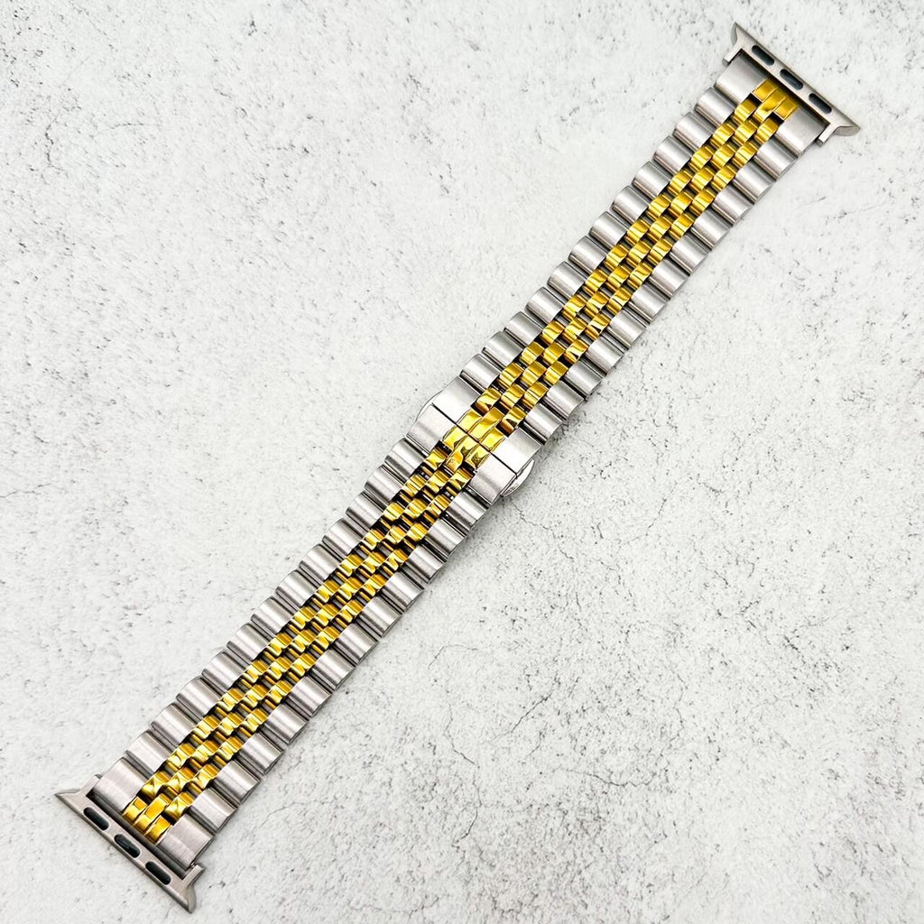 Jubilee Metal Strap For Apple Watch | SILVER / GOLD