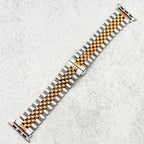 Jubilee Metal Strap For Apple Watch | SILVER / ROSE GOLD