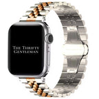 Jubilee Metal Strap For Apple Watch | SILVER / ROSE GOLD