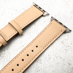 Genuine Leather Strap With Butterfly Clasp For Apple Watch | CREAM