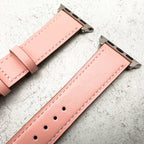 Genuine Leather Strap With Butterfly Clasp For Apple Watch | PINK