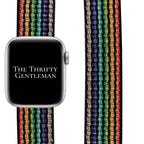 Nylon Sport Strap For Apple Watch | BLACK RAINBOW