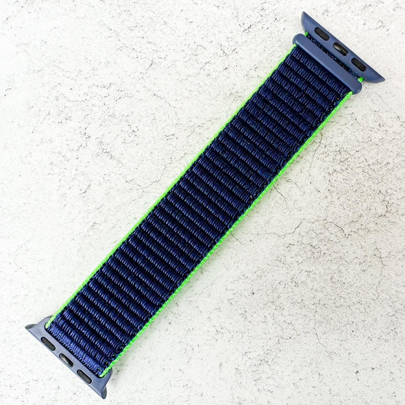 Nylon Sport Strap For Apple Watch | BLUE NEON LIME