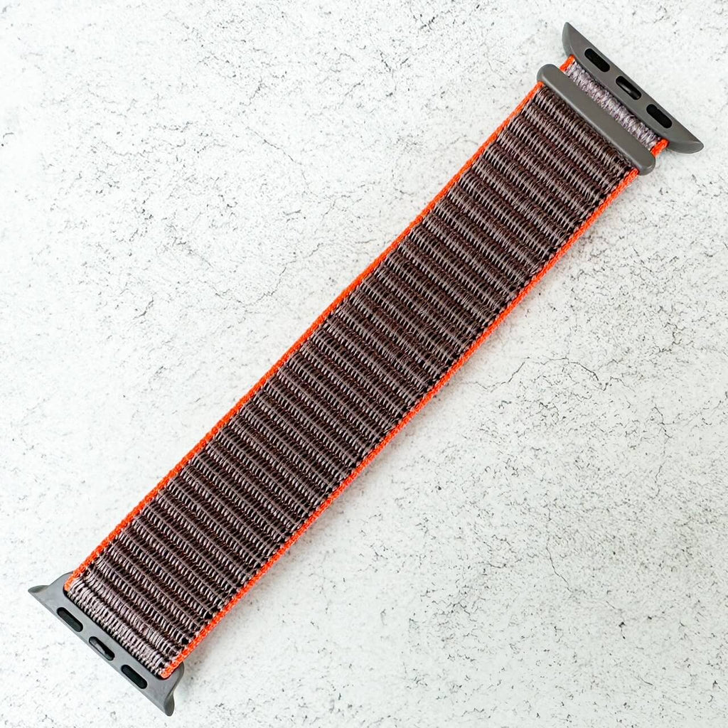 Nylon Sport Strap For Apple Watch | GREY ORANGE