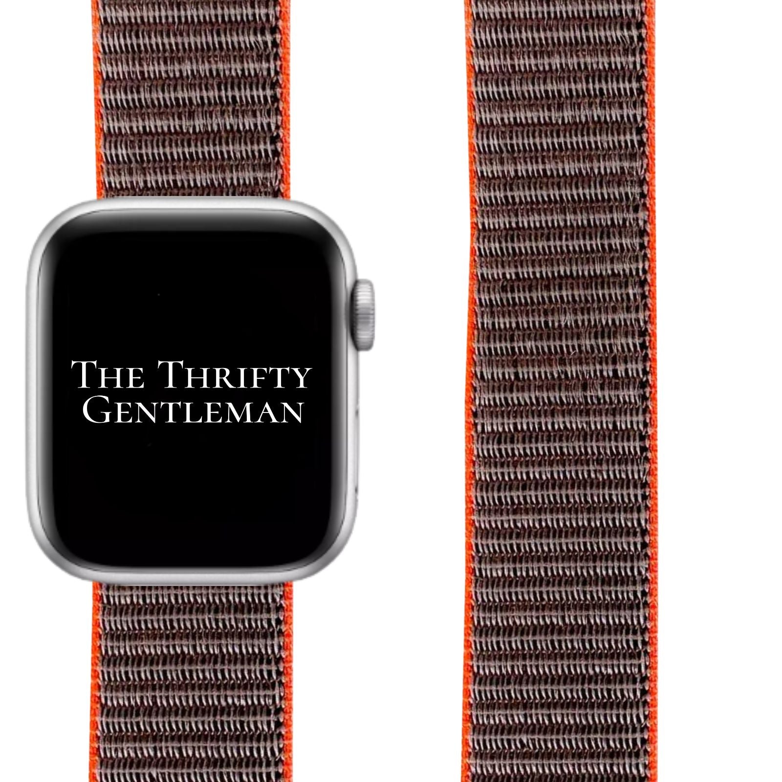 Nylon Sport Strap For Apple Watch | GREY ORANGE Main image