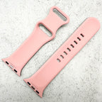 Silicone Floral Engraved Watch Strap For Apple Watch | BLACK / PINK