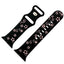 Silicone Floral Engraved Watch Strap For Apple Watch | BLACK / PINK