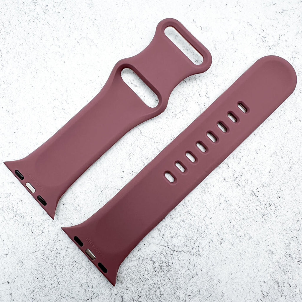 Silicone Floral Engraved Watch Strap For Apple Watch | PINK / VIOLET
