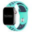Silicone Sport Watch Strap For Apple Watch | AQUA / NAVY BLUE