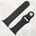 Silicone Sport Watch Strap For Apple Watch | BLACK