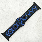 Silicone Sport Watch Strap For Apple Watch | BLACK / BLUE