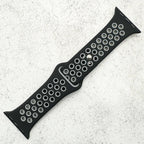 Silicone Sport Watch Strap For Apple Watch | BLACK / GREY